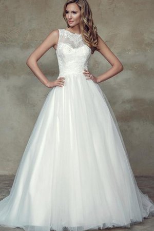 Abito da Sposa Coda A Strascico Corto Senza Maniche Ball Gown A-Line Naturale