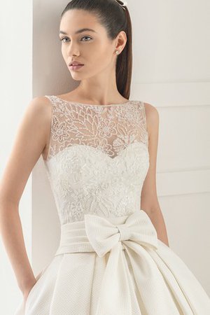 Abito da Sposa in Pizzo con Tasca Senza Maniche A Terra Shiena Sheer