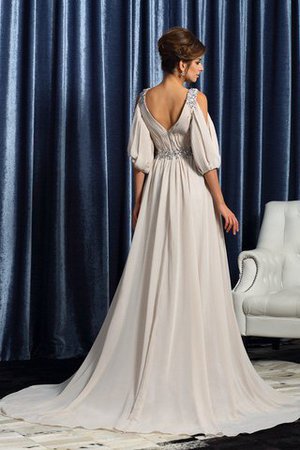 Abito Mamma Sposa Senza Maniche Principessa in Chiffon Cerniera A-Line