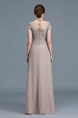 Abito Mamma Sposa A-Line con Applique Naturale Tondo in Chiffon