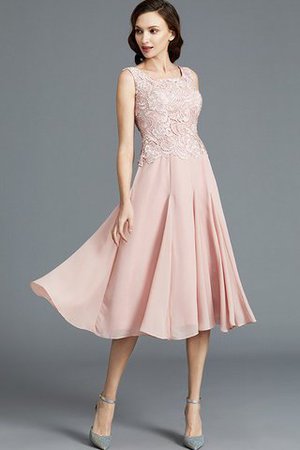 Abito Mamma Sposa in Chiffon A-Line Tondo Principessa Sotto Ginocchio