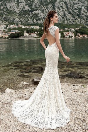 Abito da Sposa Senza Maniche a Spiaggia in Pizzo decorato Tubino