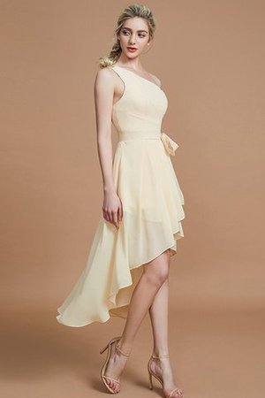 Abito da Damigella A-Line in Chiffon Cerniera Asimmetrici Principessa