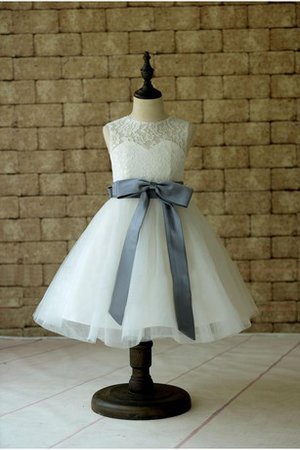 Abito da Cerimonia Bambini con Piega Senza Maniche Lupetto in Organza Ball Gown