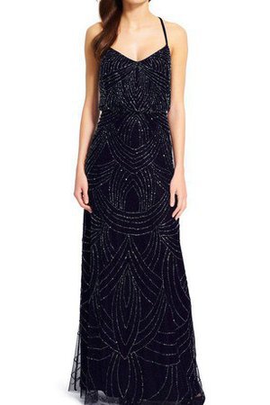 Abito da Damigella A Terra Elegante con Perline in Chiffon A-Line