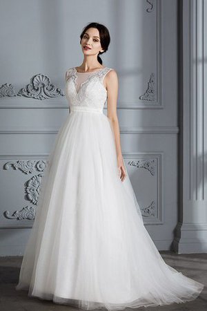 Abito da Sposa Senza Maniche Principessa A-Line V-Scollo Spazzola Treno