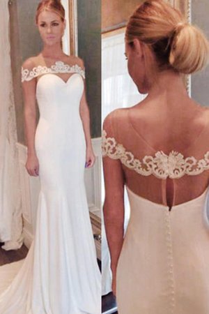 Abito da sposa tondo lunghi attraente con piega in chiffon seducente