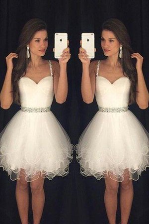 Abito Homecoming A-Line Principessa Senza Maniche in Tulle Cuore