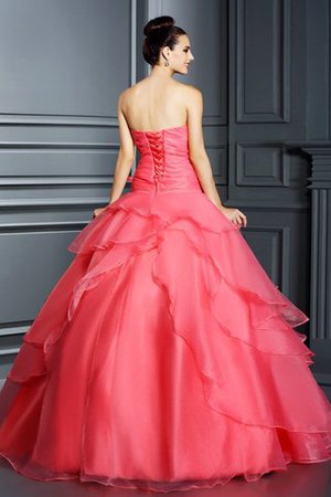 Abito Quinceanera Lungo Allacciato Senza Maniche Senza Spalline Ball Gown