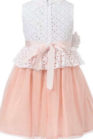 Abito da Cerimonia Bambini Senza Maniche in Tulle A-Line Tondo