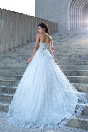 Abito da Sposa in Pizzo Lungo Alta Vita Cuore Senza Maniche