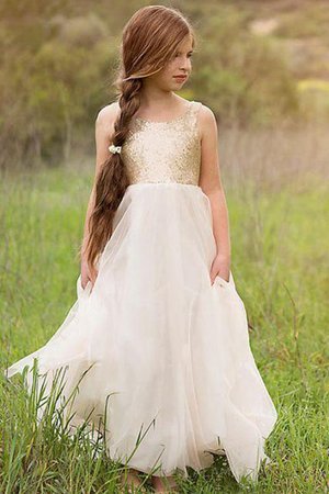 Abito da cerimonia bambini a terra principessa in tulle naturale giunonico con paillette