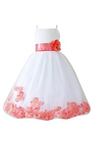 Abito da Cerimonia Bambini Alta Vita Senza Maniche con Fusciacca Ball Gown con Nastro