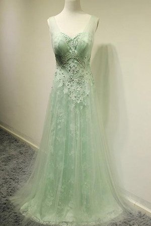 Abito da Ballo in Tulle A-Line con Piega Semplice Vintage