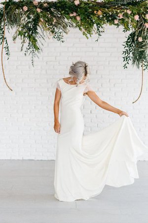 Abito da Sposa con Piega in Chiffon Profondo V-scollo Semplice Elegante