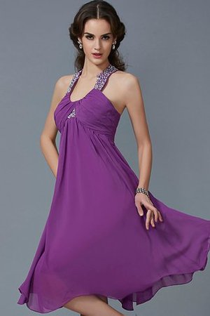 Abito da Sera in Chiffon Principessa Senza Maniche Anello Alta Vita