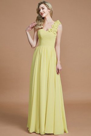 Abito da Damigella Principessa A-Line in Chiffon Monospalla Naturale