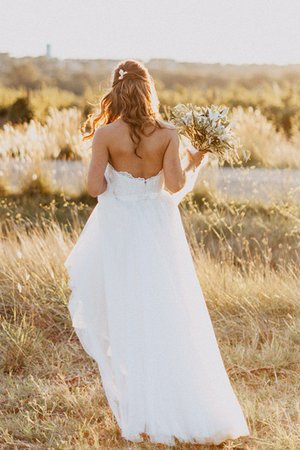 Abito da sposa elegante naturale a-line a sala profeta con increspato