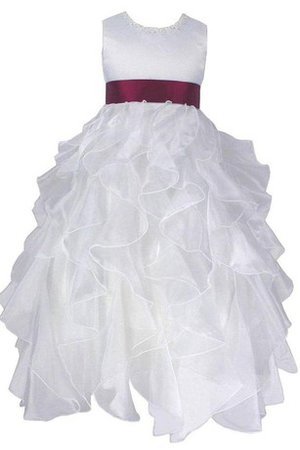 Abito da Cerimonia Bambini Ball Gown A-Line in Organza Cerniera Impero