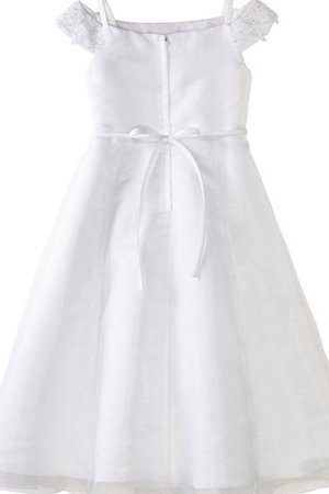 Abito da Cerimonia Bambini Alla Caviglia in Taffeta con Applique Cerniera Senza Maniche