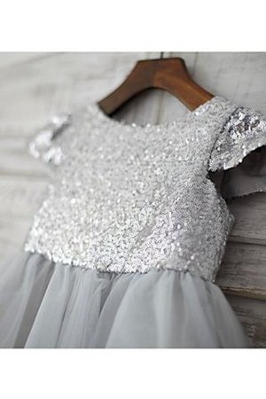 Abito da Cerimonia Bambini Tondo in Tulle con Manica Corte A Terra con Fiore