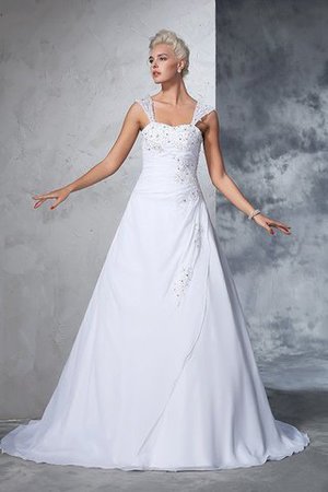 Abito da Sposa Radiosa Lungo Senza Maniche con Applique in Chiffon