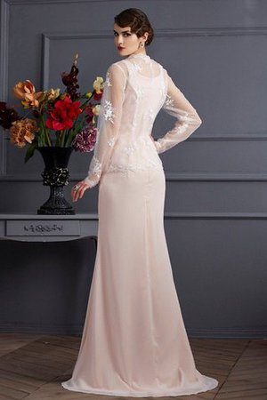 Abito Mamma Sposa Lungo Quadrato in Chiffon Senza Maniche Tubino