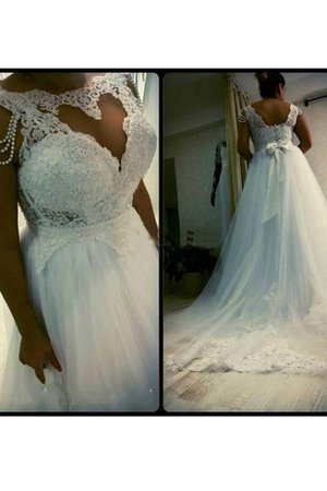 Abito da Sposa in Tulle Moderno Vintage in Pizzo Barchetta