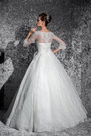 Abito da Sposa Coda A Strascico Corto con Applique Lunghi Vintage Ball Gown