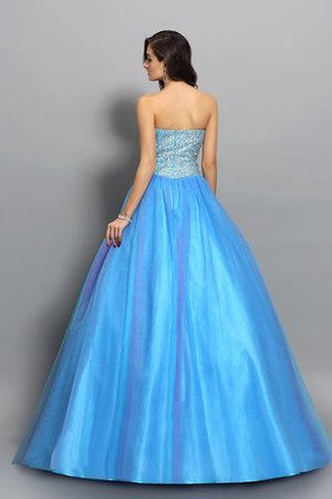 Abito Quinceanera Lungo Cerniera Senza Maniche Cuore Ball Gown