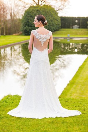 Abito da Sposa Elegante in Pizzo con Applique Semplice A-Line