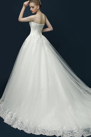 Abito da Sposa in Tulle in Paillette con Applique A-Line con Perline