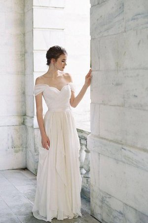 Abito da Sposa A Terra Sensuale con Criss-cross in Chiffon Stravagante