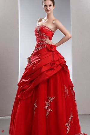 Abito dal Dolce Sedici con Perline Ball Gown con Seghettato in Taffeta A-Line