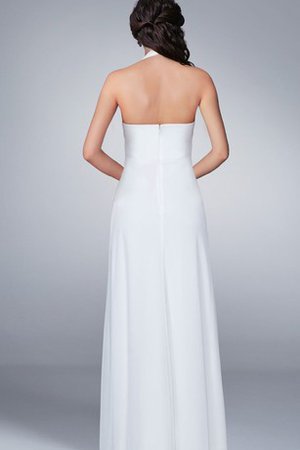 Abito da Sposa in Chiffon Senza Maniche Lungo Cerniera Semplice