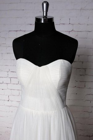 Abito da Sposa in Tulle Senza Maniche con Piega Coda A Strascico Corto Cuore