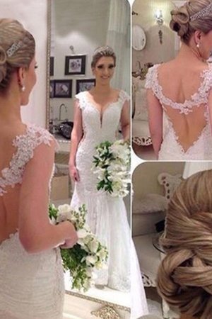 Abito da sposa in tulle lunghi alla moda spazzola treno con applique con ricamo