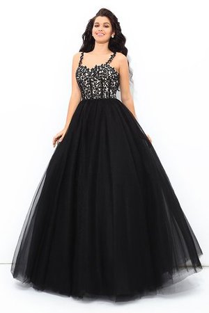 Abito Quinceanera Naturale Lungo Senza Maniche A Terra Ball Gown